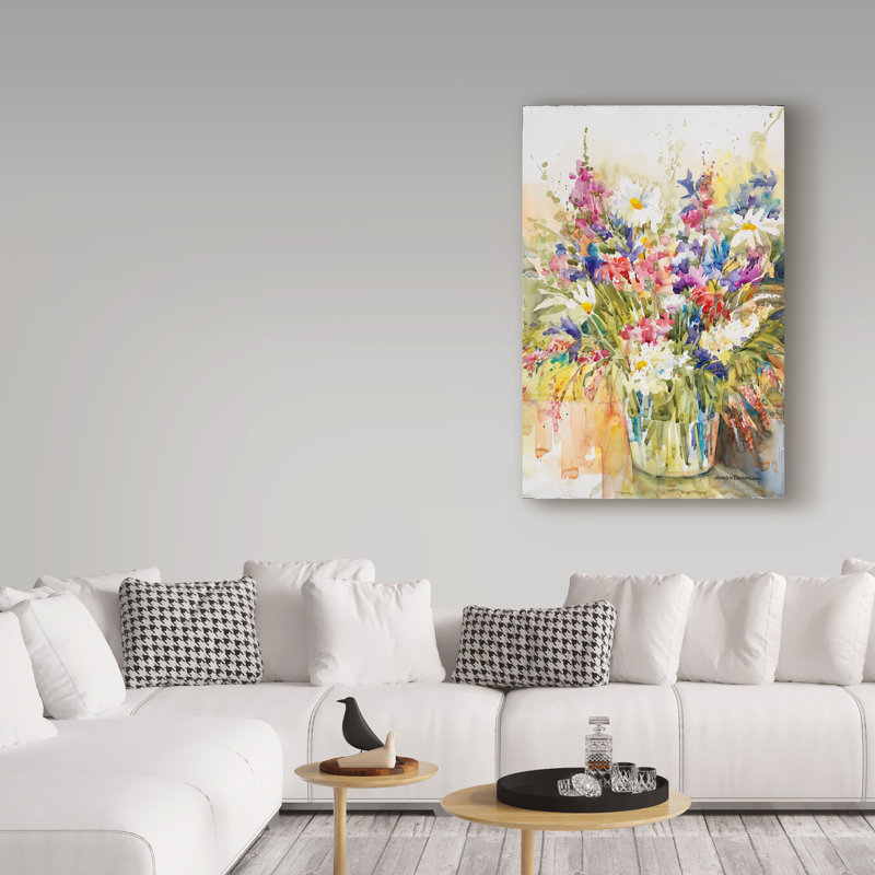 «Mix and Match» par Mattox, reproduction d'aquarelle sur toile tendue, H 24 po x l 16 po x P 2 po