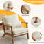 Fauteuil d'appoint Mid-Century avec accoudoirs lombaires Bruce-110957952