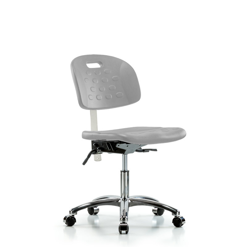 Nicholls Task Chair, Casters, No, Silver