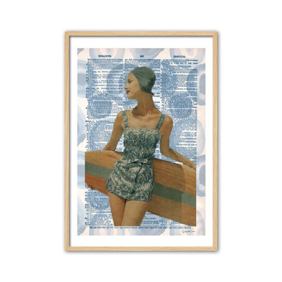 Surf 1950 1 Piece Single Picture Frame Wall Art