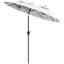 Parasol avec parasols et accessoires de 9,7 pi, combinant polyester crème et acier avec inclinaison et espace extérieur