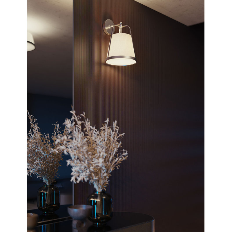 Applique murale 15 po Jamori, Nickel satiné