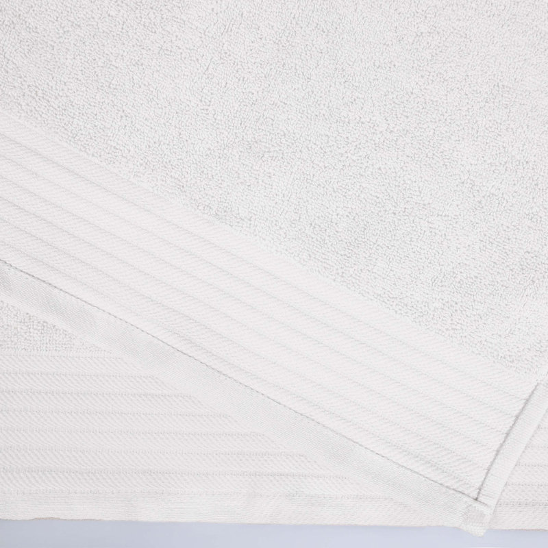 Ensemble de serviettes en coton jacquard Malden, Blanc