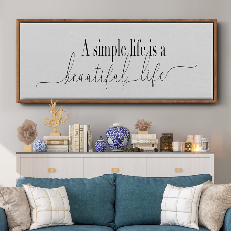 Simple Simple Life - toile encadrée, H 24 po x l 60 po