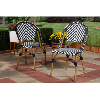 Chaise de patio empilable en bambou Marcell