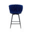 Tabouret de bar moderne en velours tressé avec dossier en corde tissée et structure en métal-769550775