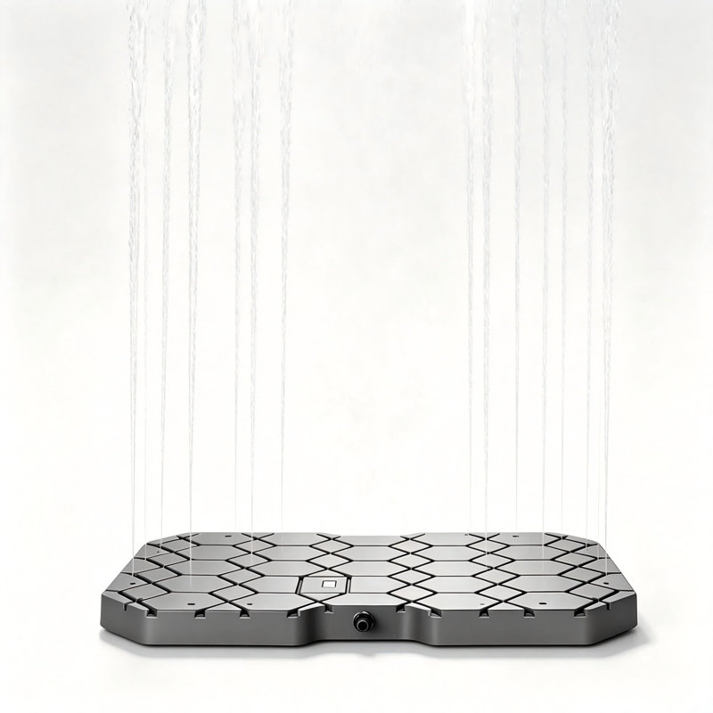 Outdoor Shower Pool Shower Portable Non-Slip Garden Shower with Adjustable Water Flow Height for Outdoor Water Play Backyard Pool Beach Spa Lawn Grey