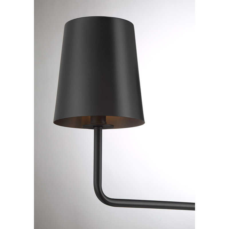 Lustre linéaire à 4 lumières Dipaolo, Noir mat
