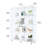 Enormous Glass Display Cabinet 4 Shelves, For Living Bedroom Office - Black White, Abundant Storage Compartment, Thick Tempered Surface, Solid Wood Build, Simple Assembly Process Extra Large 4-shelf