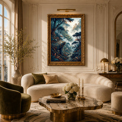 Art mural sur toile Misty Jungle