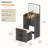 Compact Vanity Desk With Flip-up Led Mirror, Glass Drawer, And Hidden Stool Storage-54536244