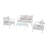 Contour Outdoor 4-Piece Aluminum Conversation Set With Tempered Glass Top & Cushions-126305338