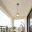 Luminaire suspendu simple en verre rose à intensité variable
