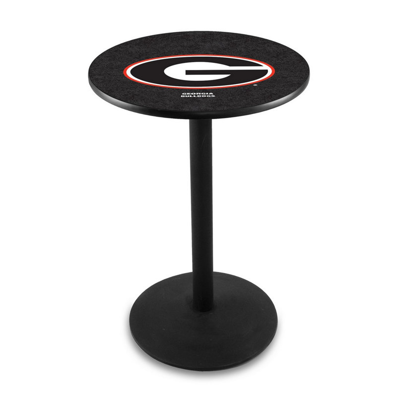 Table bistro NCAA 36 ", Ride noire, Université de Géorgie - Logo Bulldog