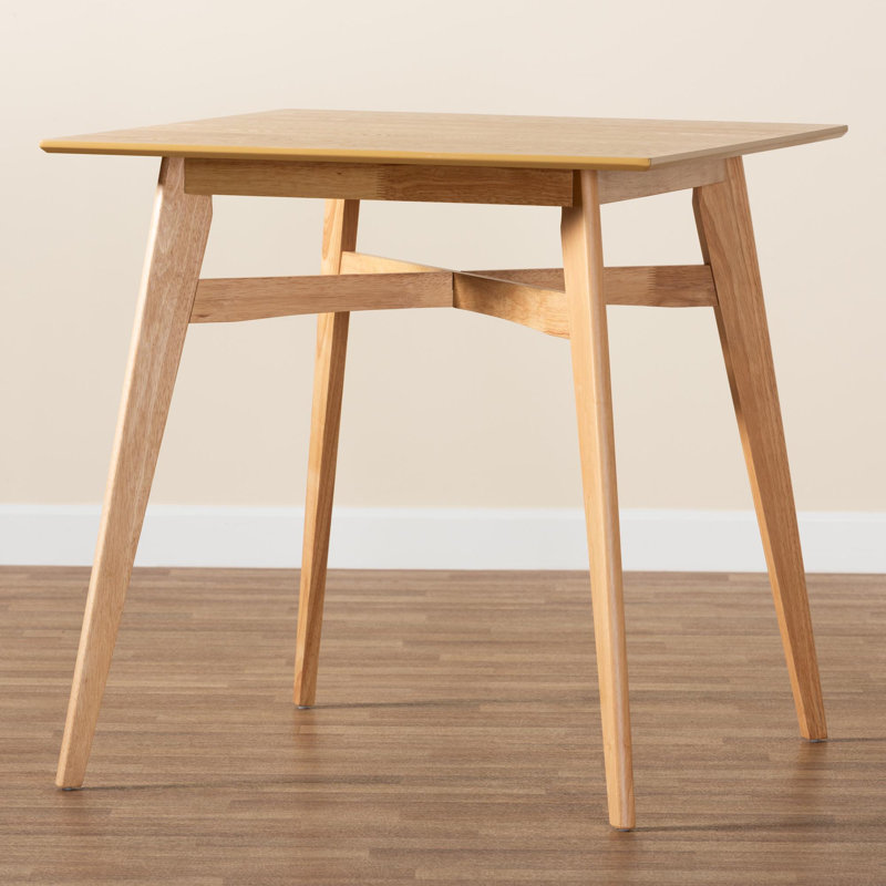 Lapinski Solid Wood Base Dining Table, Natural Oak