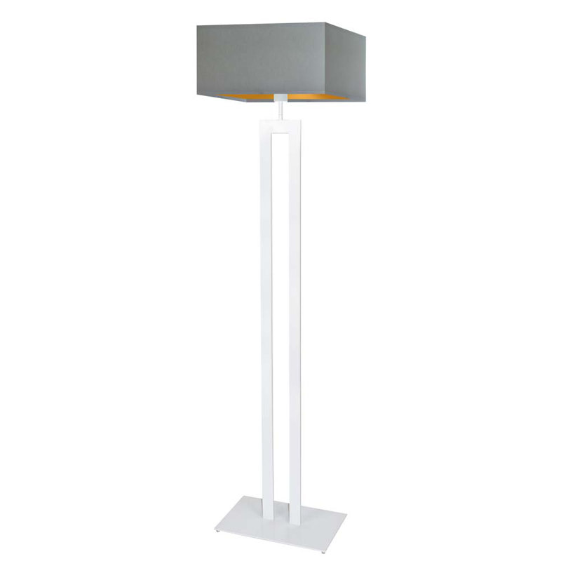 Salguero 161cm Traditional Floor Lamp, Light Grey, White