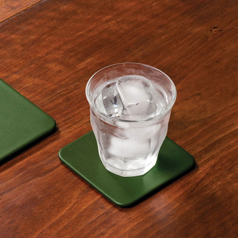 Comiskey Leather Square 1 Piece Coaster