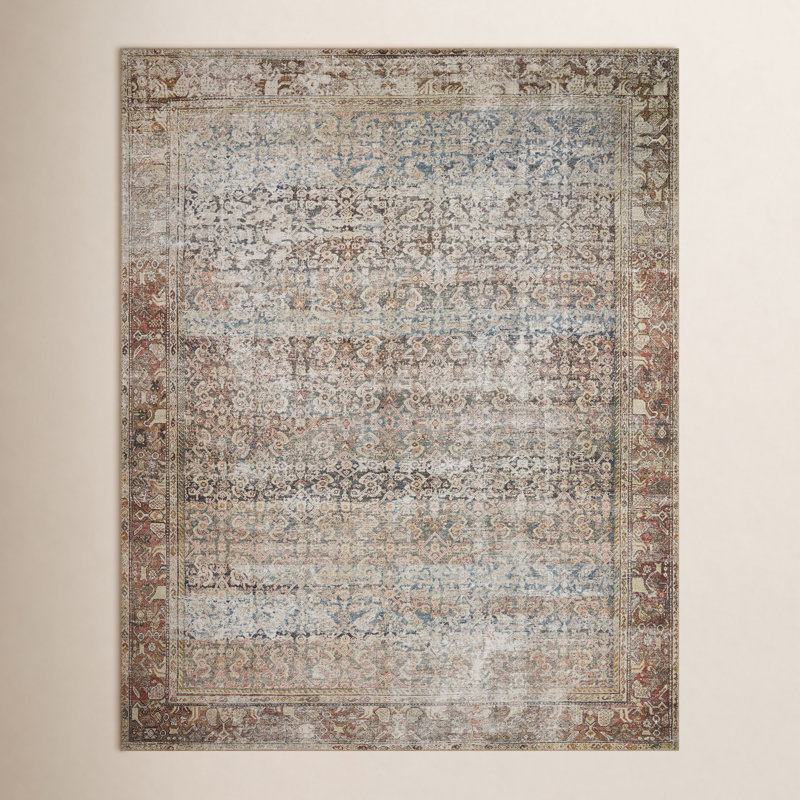 Amber Lewis x Loloi Georgie Multi / Spice Area Rug, Rectangle 5' x 7'6"