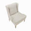 Fauteuil à oreilles de luxe moderne en taupe et tissu d'ameublement à oreilles en chenille 1pc-1790041905