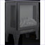 Poêle d'intérieur électrique, flamme 3D 17 po, noir | Autoportant | Verre trempé + tôle