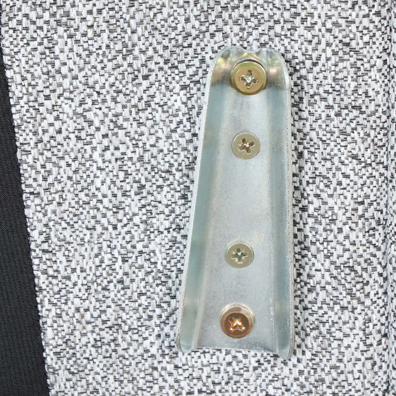 Canapé rembourré 3 places 76,2 po, Lin gris, H 33 po x l 76,2 po x P 30,7 po