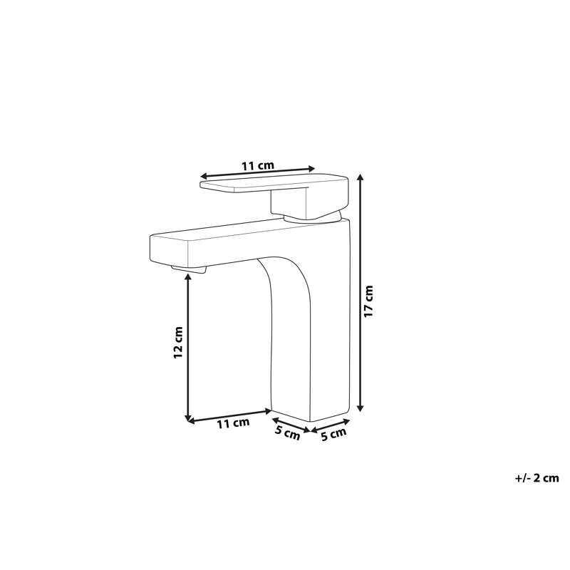 Saigo Bathroom Mono Basin Mixer, Black