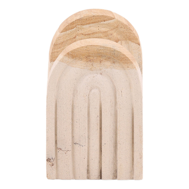 Quillon Palimanan Stone Bookend, Natural (Set of 2)