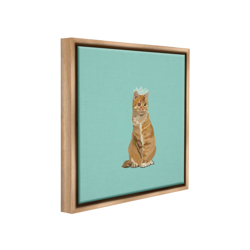 «Royal Tabby Cat» par Amelia Noyes sur, Cadre flottant orme Montalcino, H 25 po x l 25 po