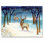 Paysage d'hiver avec des cerfs - peinture sur toile
