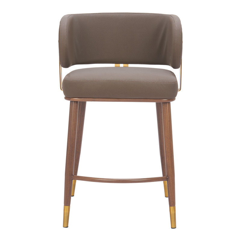 Brew Counter Stool Brown & Walnut