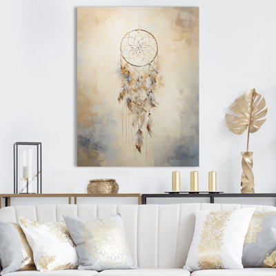 Thread of Dreams Blue Dreamcatcher I sur impression sur toile