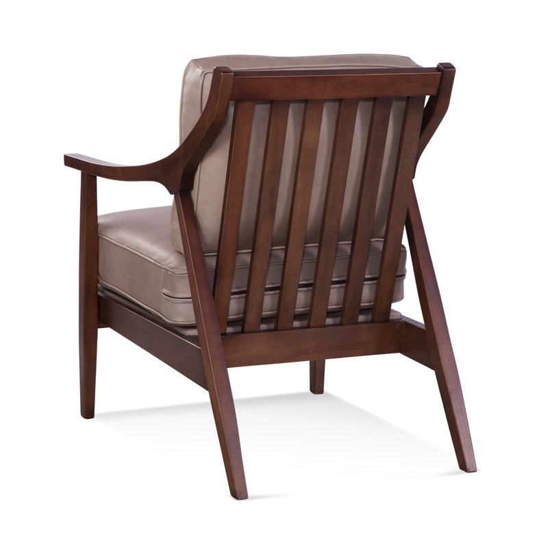 Hollyn Leather Armchair, Frost White, Luxtan Coal