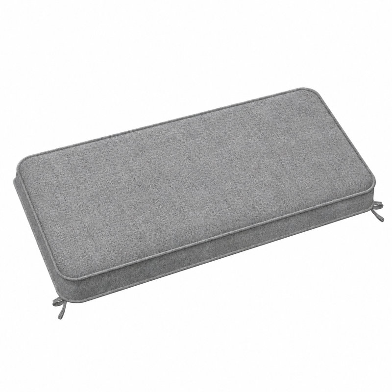 Coussin de banquette sur mesure de 7,6 cm de haut avec double passepoil et 2 attaches pour banquette de salle à manger ou coin repas.