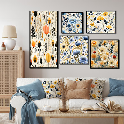 Centerville - Floral Canvas Prints Set Of 5