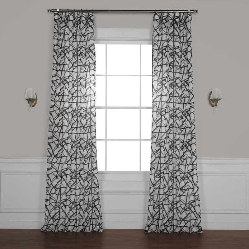 McCaysville Sheer Curtain Single Panel, 50" W x 96"  L, Blue