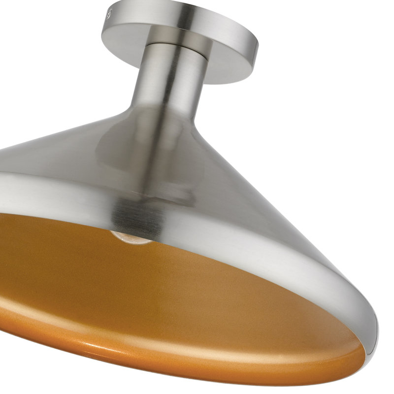 Fieldbrook Semi Flush Mount, Brushed Nickel