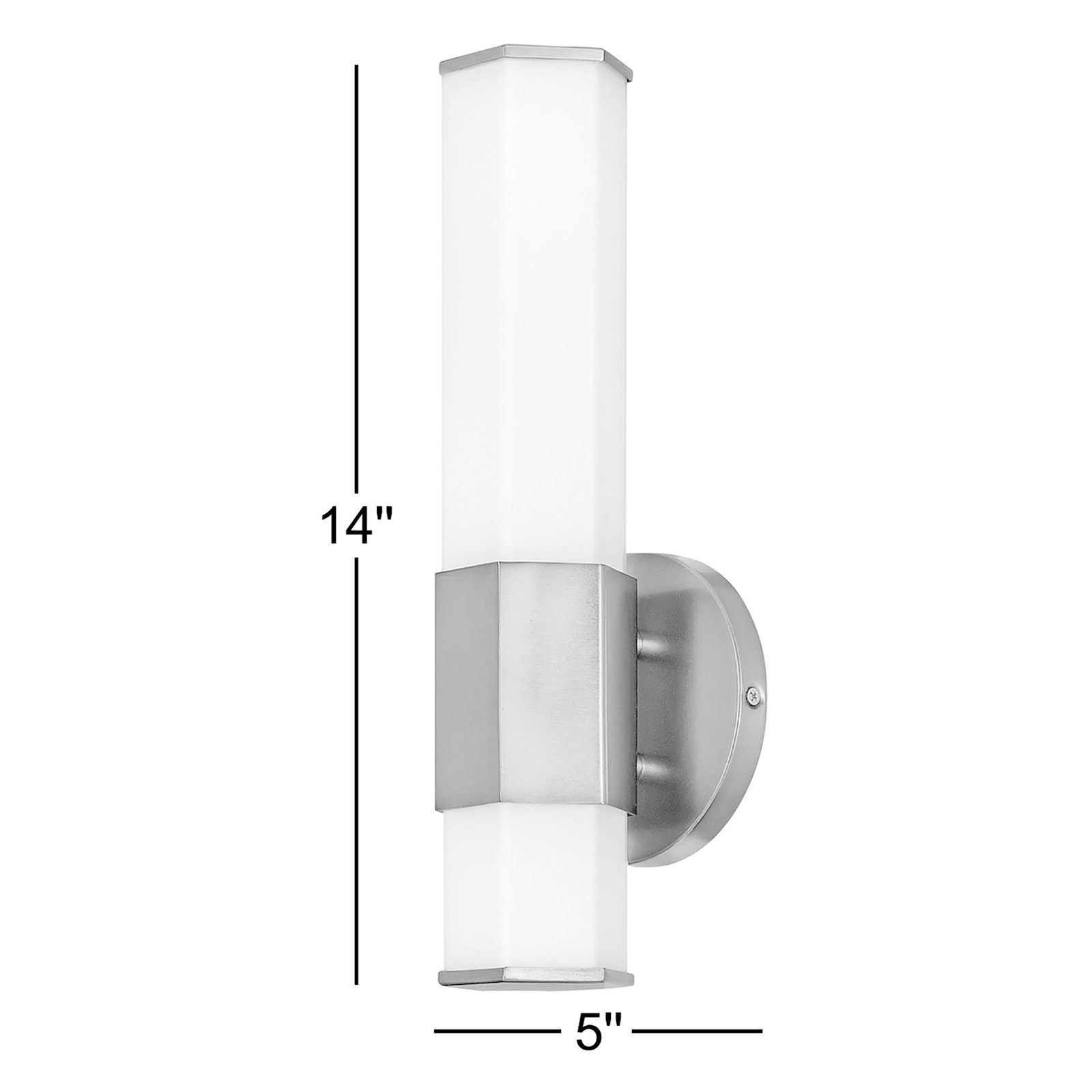 Belden Single Frosted Dimmable LED Bath Sconce, Heritage Brass
