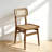 4 - Person Walnut Oval Solid Wood Dining Table Set-1918290850