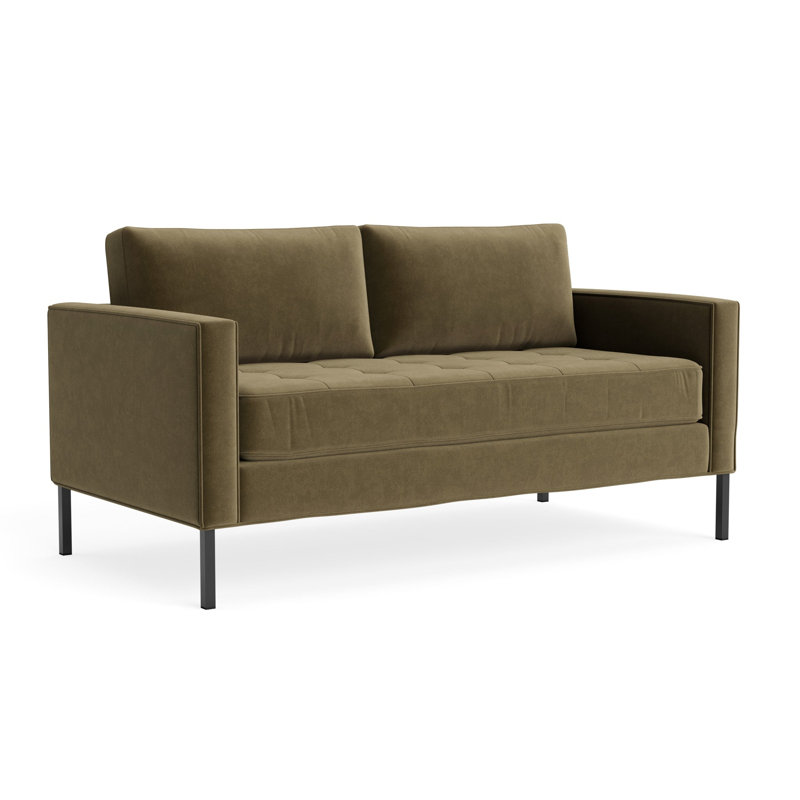 Pieds en métal pour canapé Paramount, H 32 po x l 66 po x P 34 po, Velours de mousse