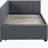 Storage sofa bed frame with a linen fabric cover, no bed panel.-1553691243