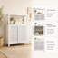 Armoire de salle de bain 24,57 "en bambou avec portes et tablette ouverte-149661649