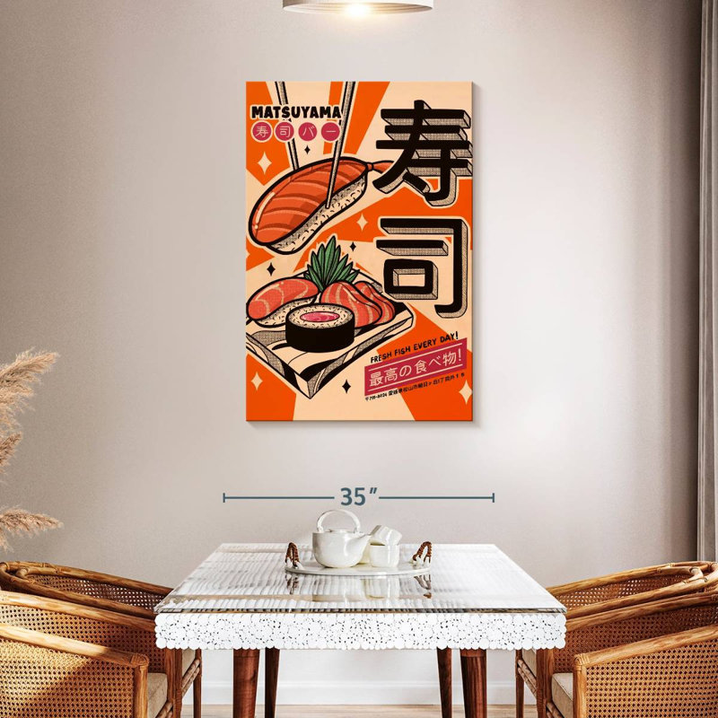 Yarlin Sushi Every Day, 45" H x 30" W