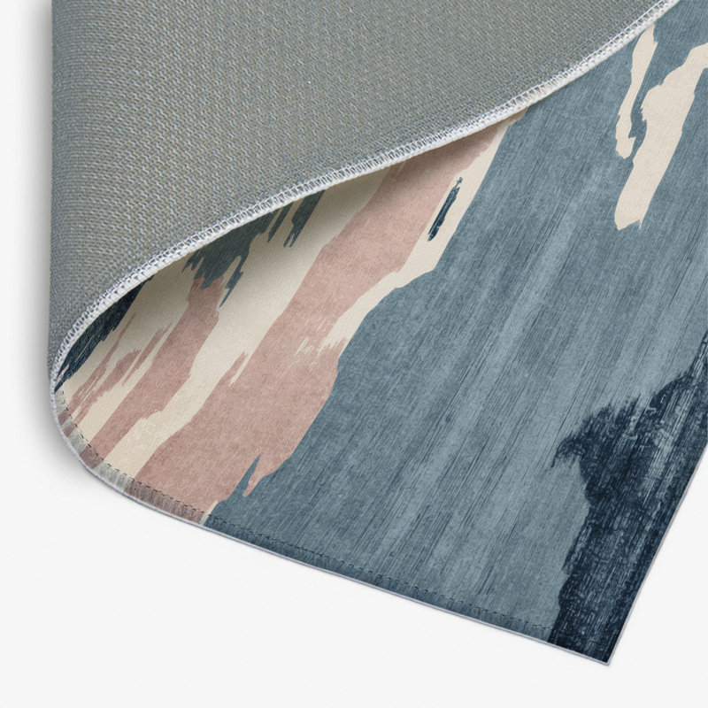 Watercolor Gray Indoor and Outdoor Area Rug, Rectangle 2' x 3'
