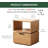 Solid Oak Swirling Side Table-Brown Oak-1331397451