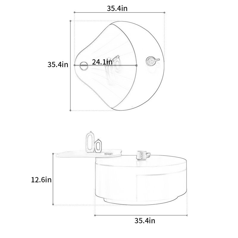 Modern Art Style Coffee Table