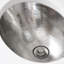 Lavabo de salle de bain encastré martelé à la main en nickel brossé Baby Classic