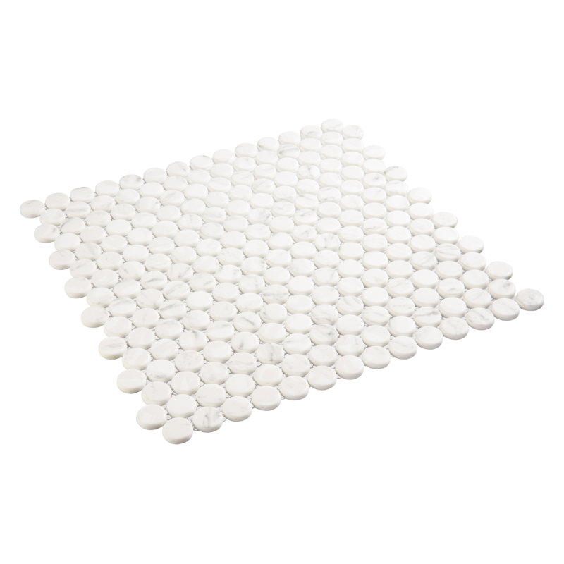 Pixie 3/4 in. Penny Glass Mosaic Wall Tile, Aura