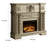 59 Inch Classical Electric Fireplace, Carved, Remote-1321317275