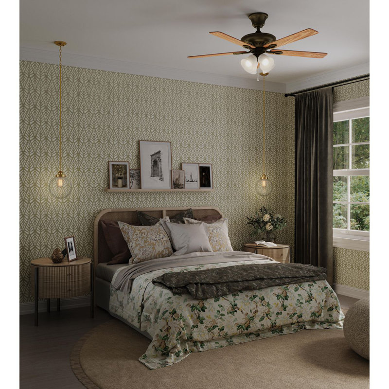 AirPro Signature 52'' Ceiling Fan, Antique Bronze with Cherry / Walnut Blades