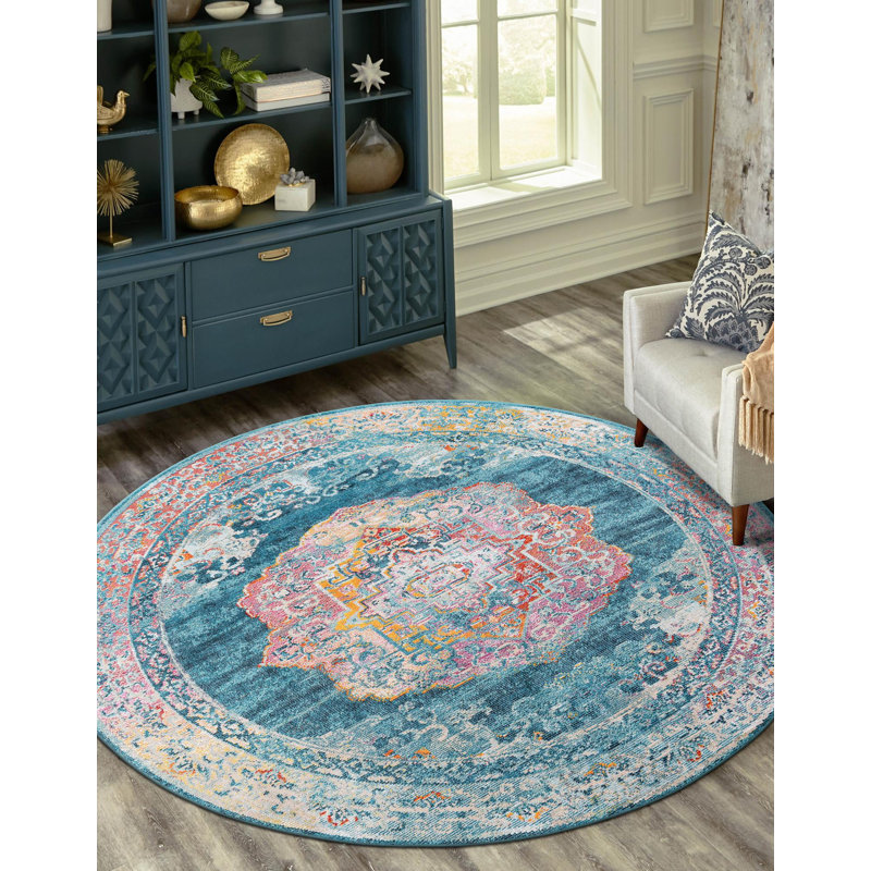 Oriental Indoor Rug, Round 5'3"